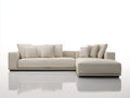 Sofás de esquina de tela 300 x 180 x 75 cm - Blanco crema - Diseño moderno modular para salón