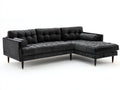 Sofás de esquina de tela 320 x 180 x 78 cm - Gris oscuro - Diseño moderno acolchado para salón