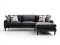 Sofás de esquina - tejido tapizado de pana 310 x 220 x 85 cm - gris oscuro - diseño moderno amplio para salón