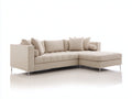 Sofás de esquina - tejido tapizado 300 x 220 x 82 cm - beige claro - diseño moderno amplio para salón