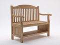Bancos de jardín de madera 160 x 65 x 95 cm - Madera natural - Diseño clásico con reposabrazos y estante inferior