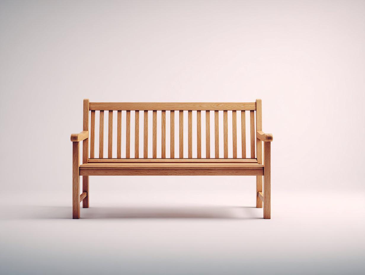 Bancos de jardín de madera 160 x 60 x 90 cm - Madera natural - Diseño clásico con respaldo para exterior