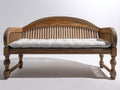 Bancos de jardín de madera 180x60x90 cm - Marrón natural - Diseño clásico con respaldo