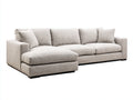 Sofás de esquina - tejido tapizado 320 x 220 x 85 cm - beige claro - diseño moderno amplio para salón