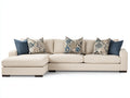 Sofás de esquina - tejido tapizado 340 x 220 x 85 cm - beige claro - diseño moderno amplio para salón