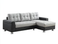 Sofás de esquina tapizado en tela 280x170x85 cm - Gris claro y gris oscuro - Diseño moderno en forma de L